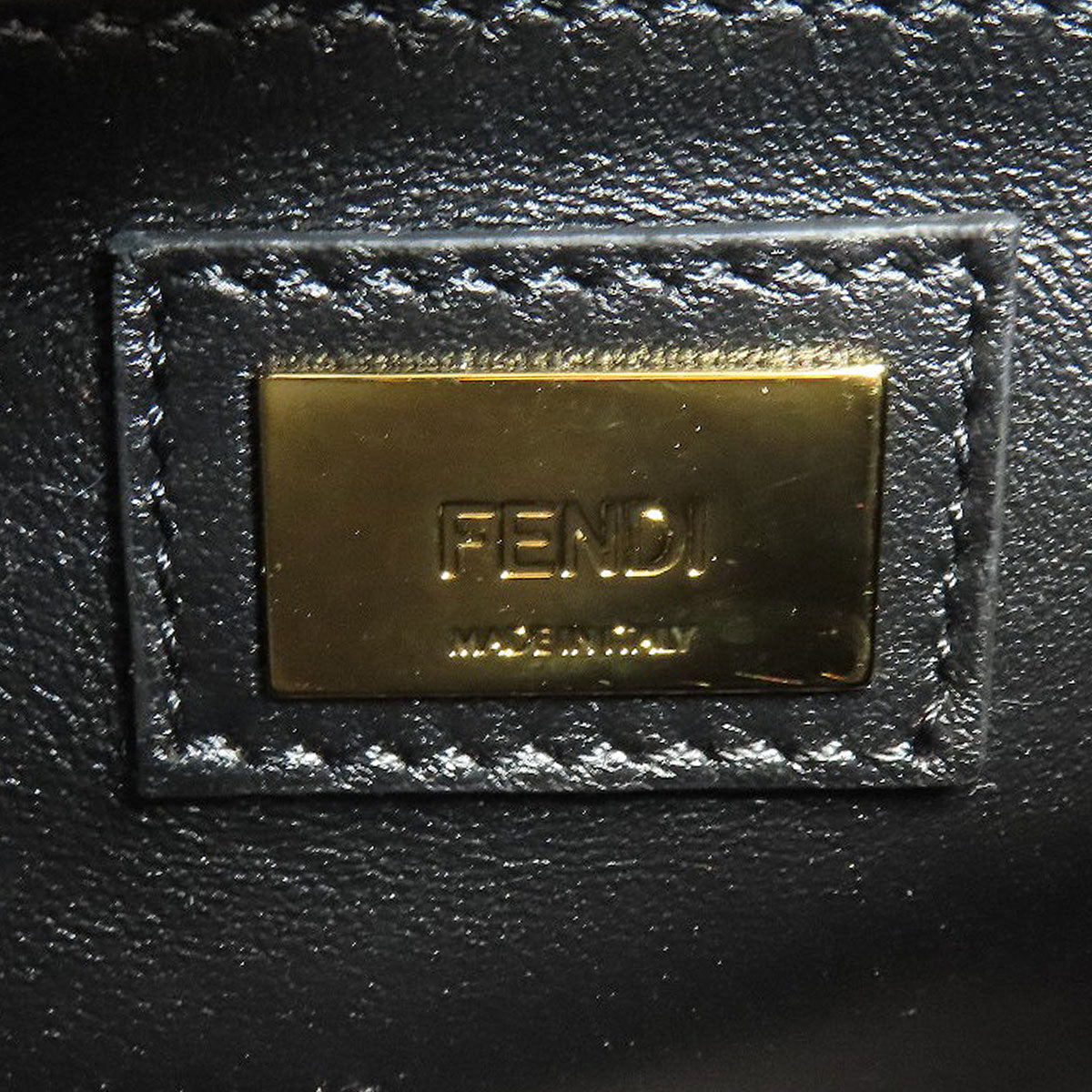 FENDI Handbag Calfskin black Mini Peekaboo Studs 2WAY Women Used