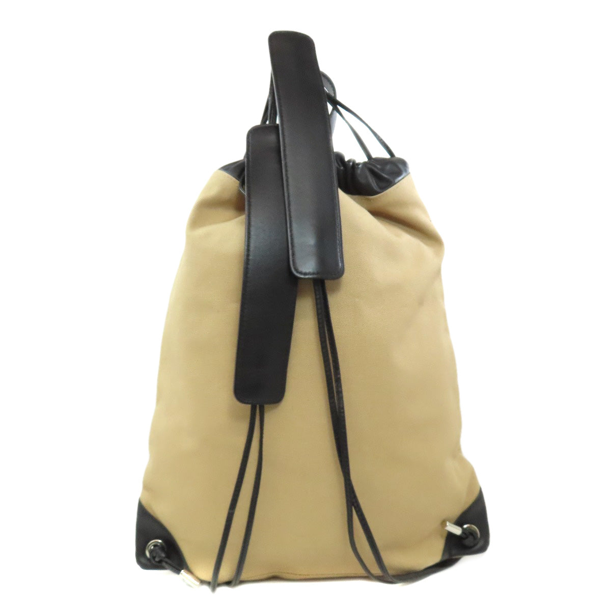 FENDI Backpack canvas beige logo Women Used