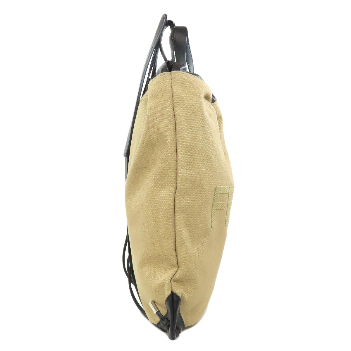 FENDI Backpack canvas beige logo Women Used