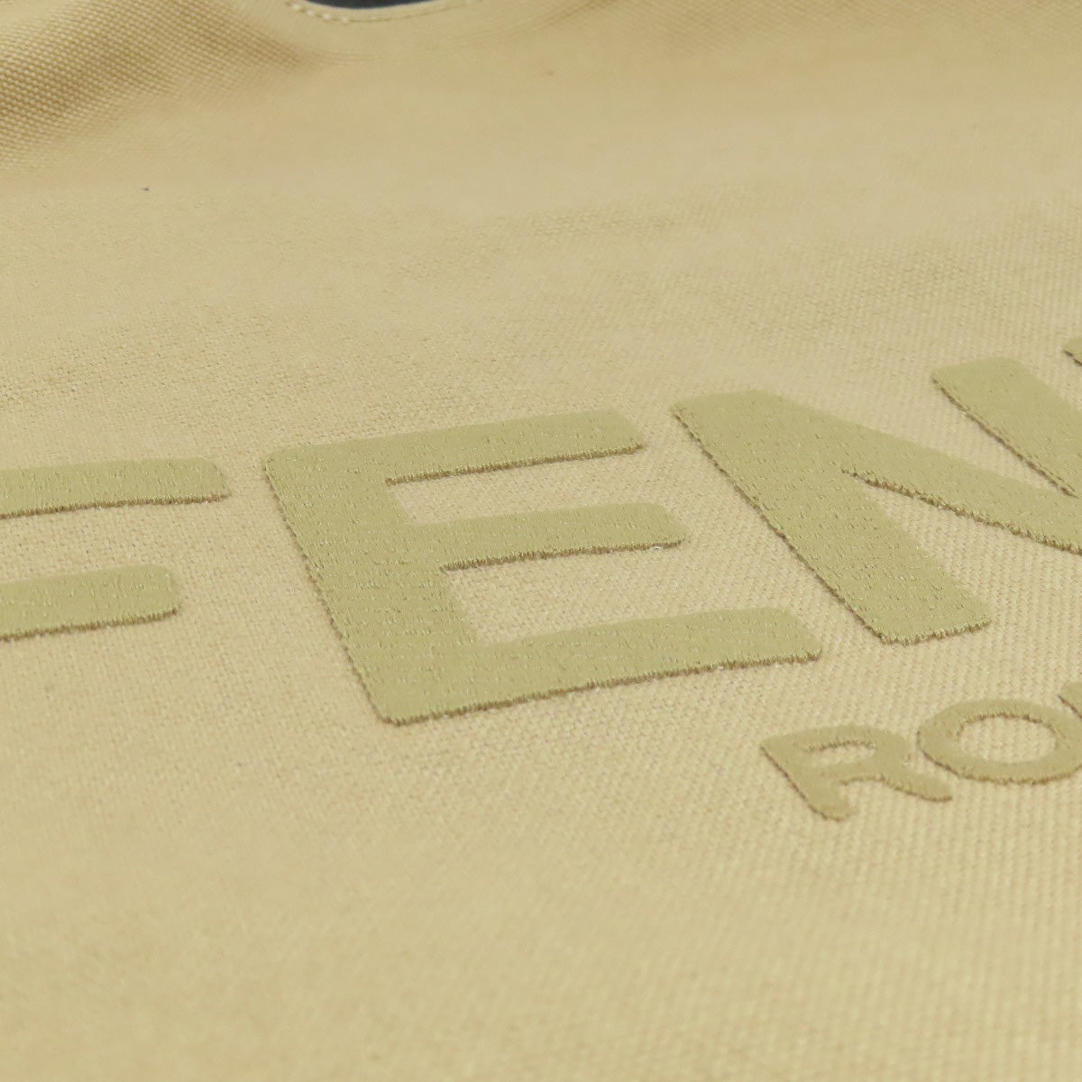 FENDI Backpack canvas beige logo Women Used