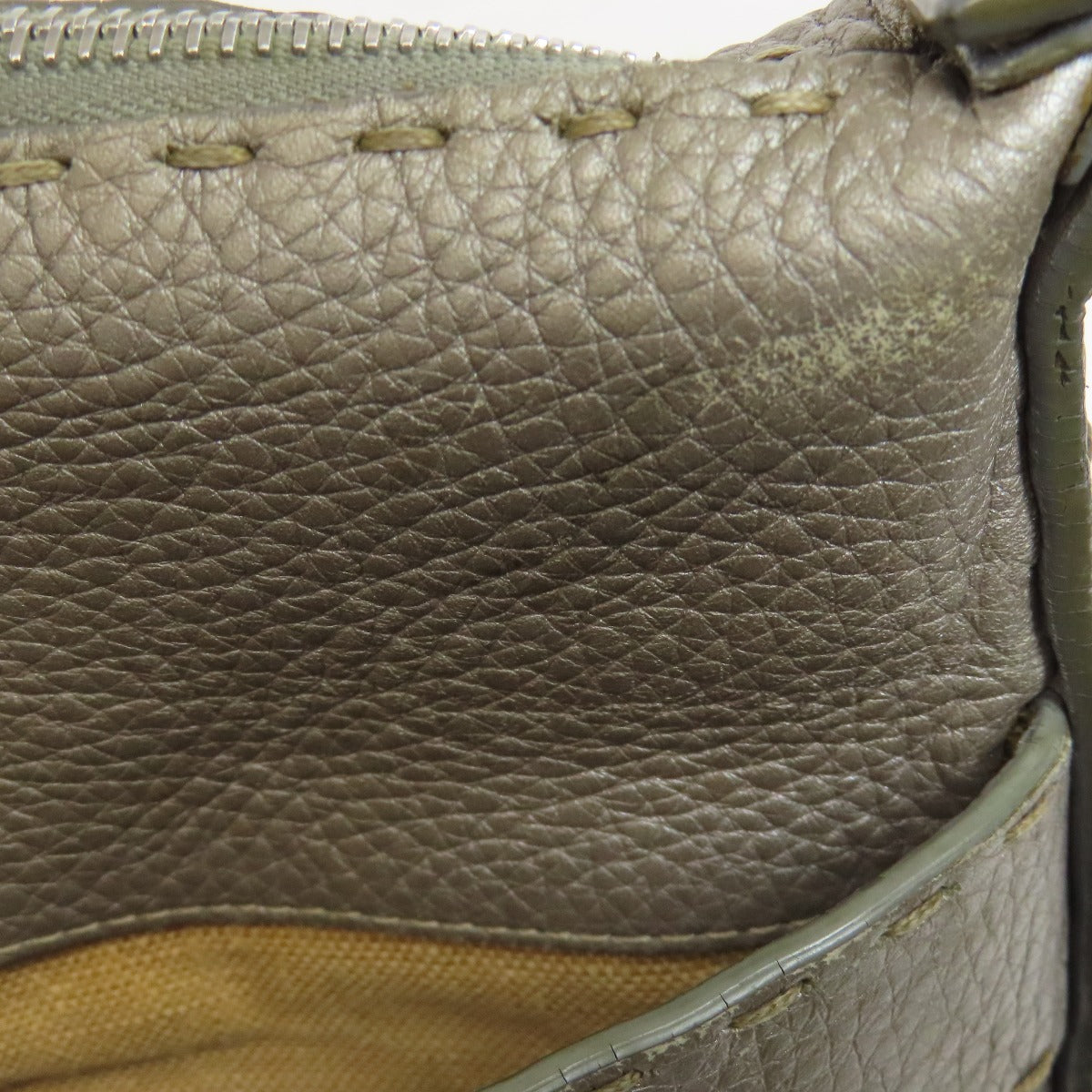 FENDI Shoulder Bag Calfskin gray Celeria Women Used