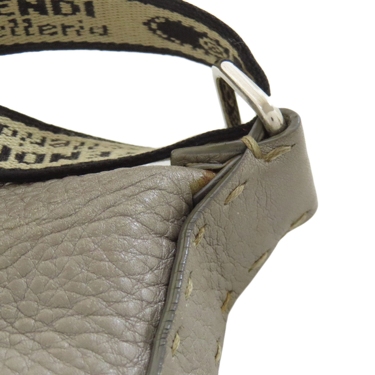 FENDI Shoulder Bag Calfskin gray Celeria Women Used