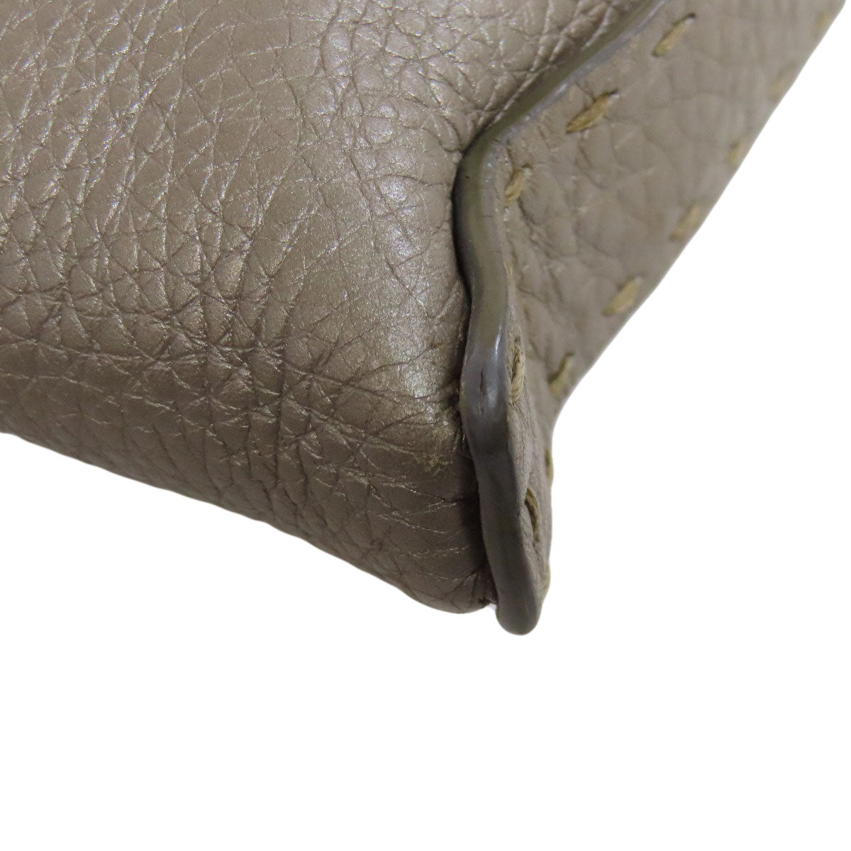 FENDI Shoulder Bag Calfskin gray Celeria Women Used