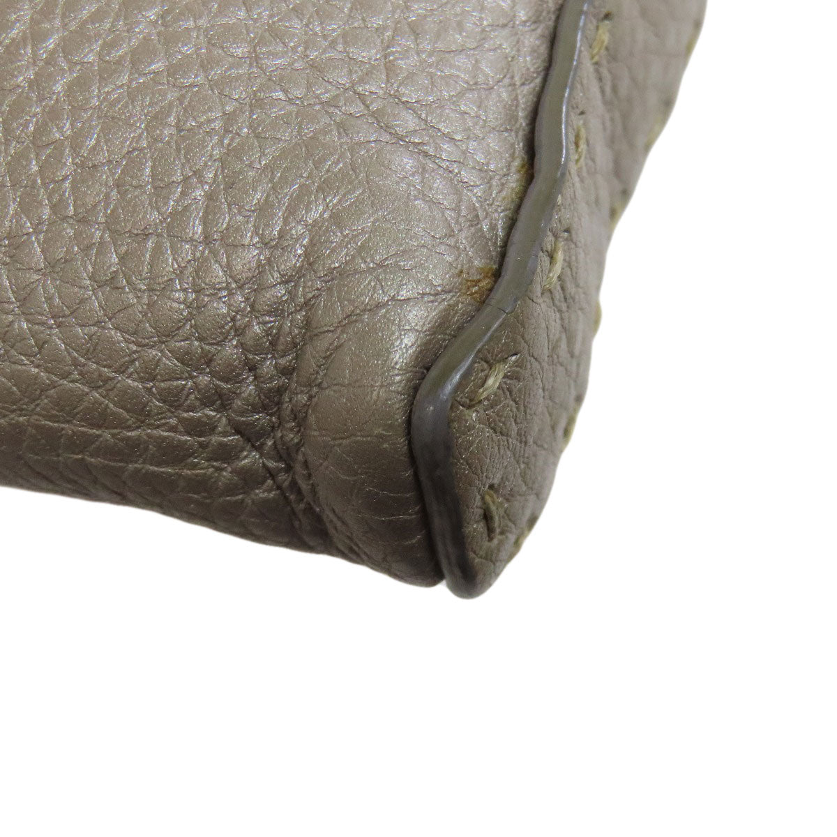 FENDI Shoulder Bag Calfskin gray Celeria Women Used