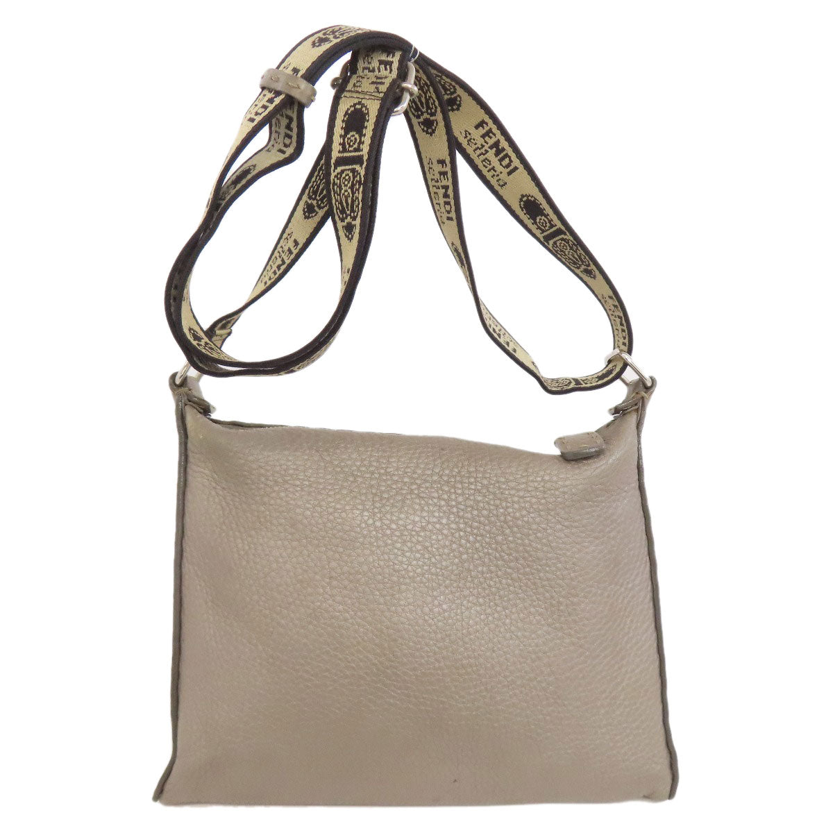 FENDI Shoulder Bag Calfskin gray Celeria Women Used