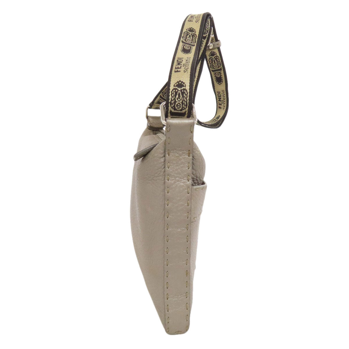 FENDI Shoulder Bag Calfskin gray Celeria Women Used