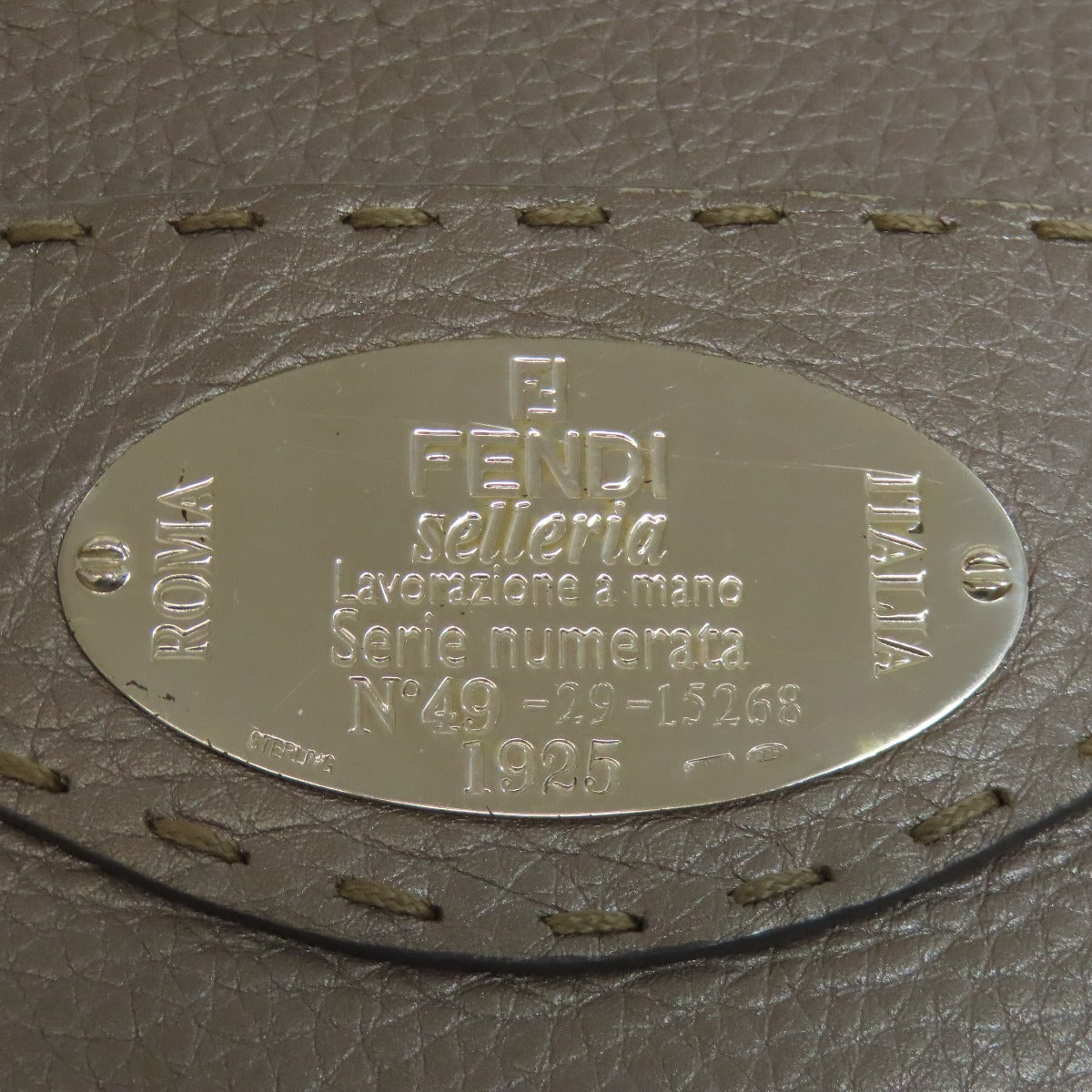 FENDI Shoulder Bag Calfskin gray Celeria Women Used
