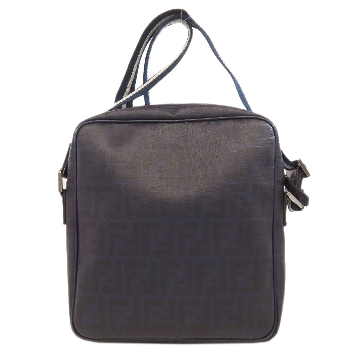 FENDI Shoulder Bag PVC Navy Zucca Pattern mens Used