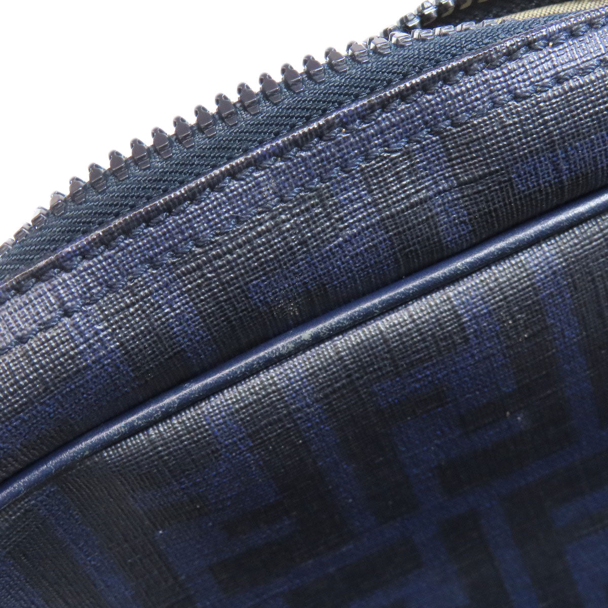 FENDI Shoulder Bag PVC Navy Zucca Pattern mens Used