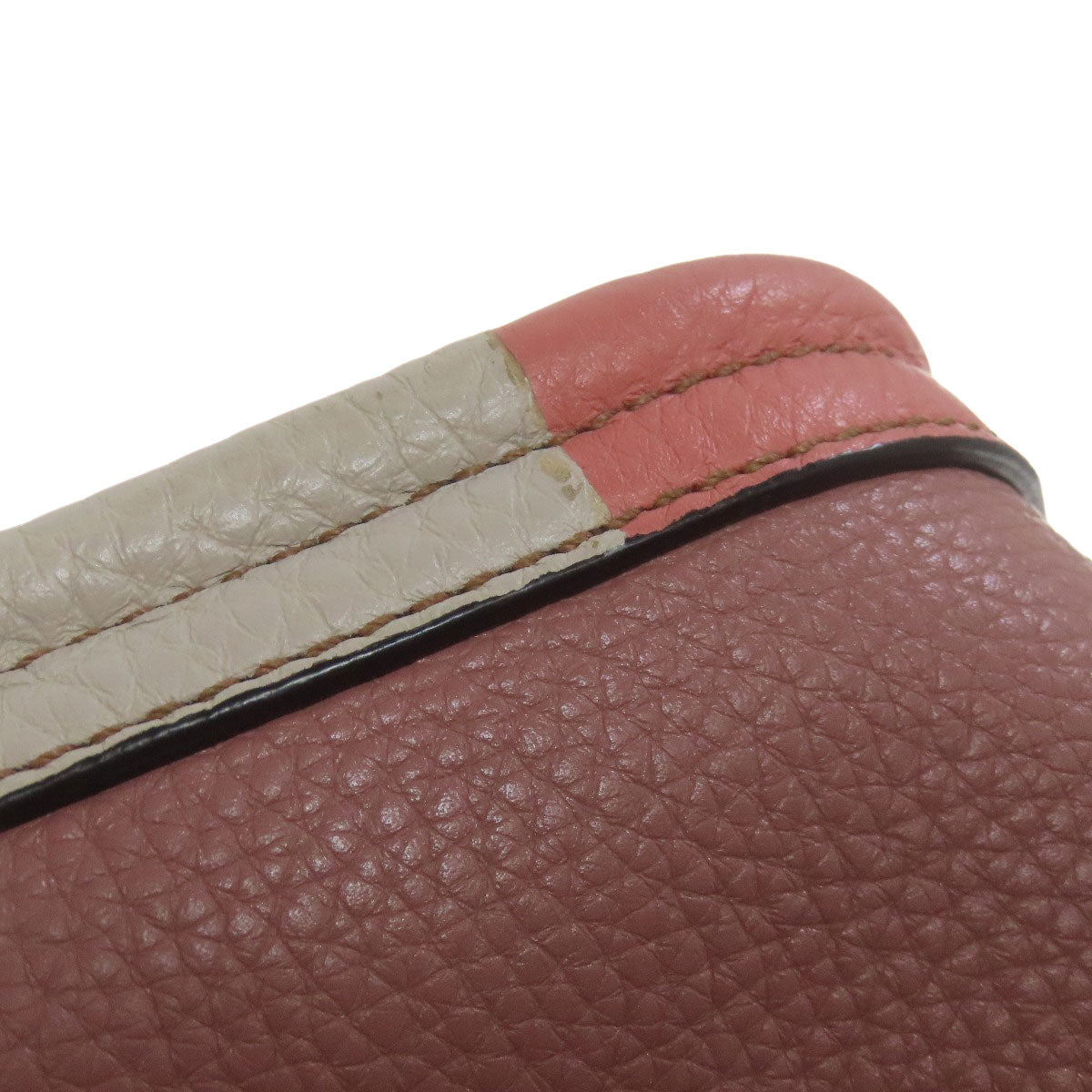 FENDI Handbag Calfskin pink 2WAY Women Used