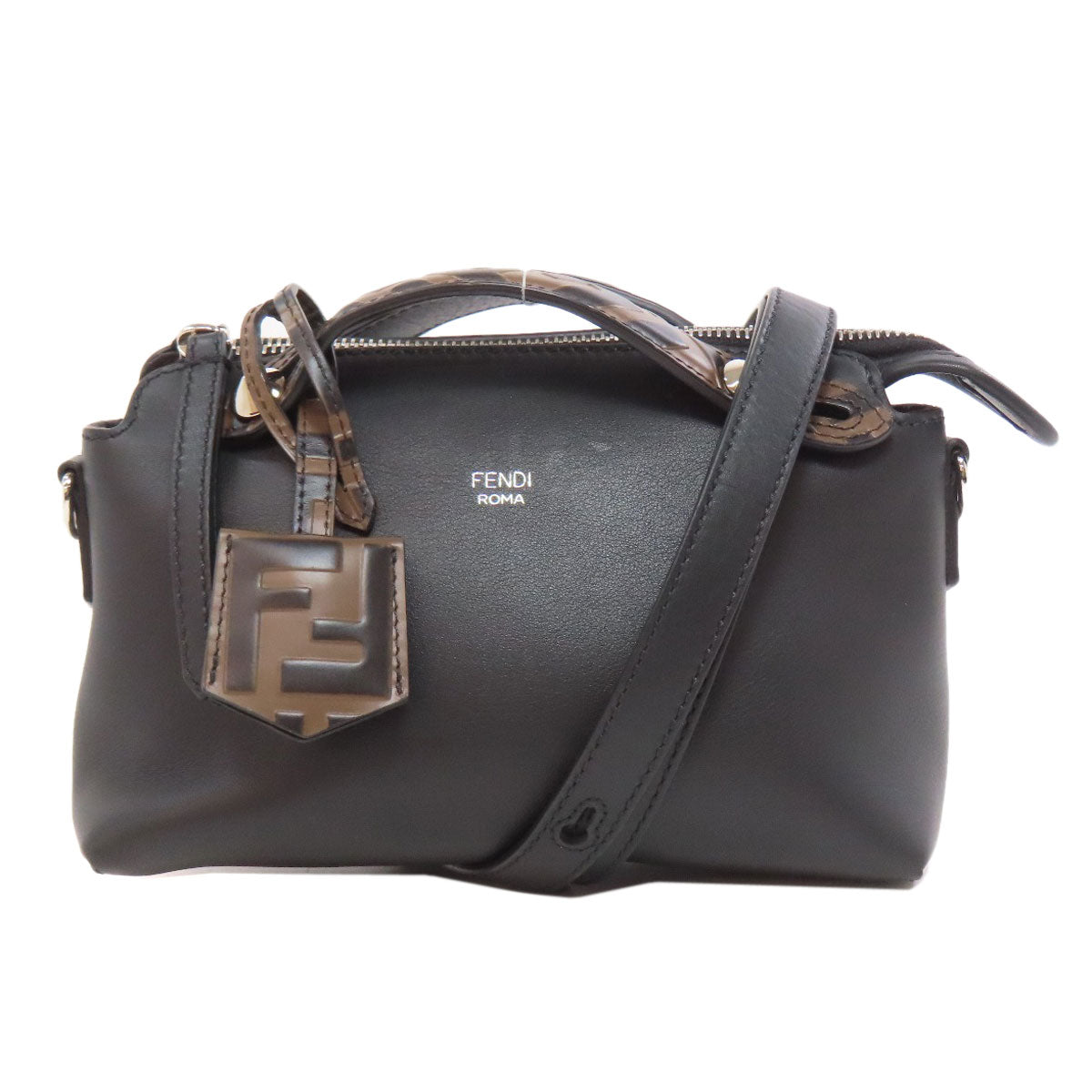 FENDI Handbag Calfskin black By the Way Mini 2WAY Women Used