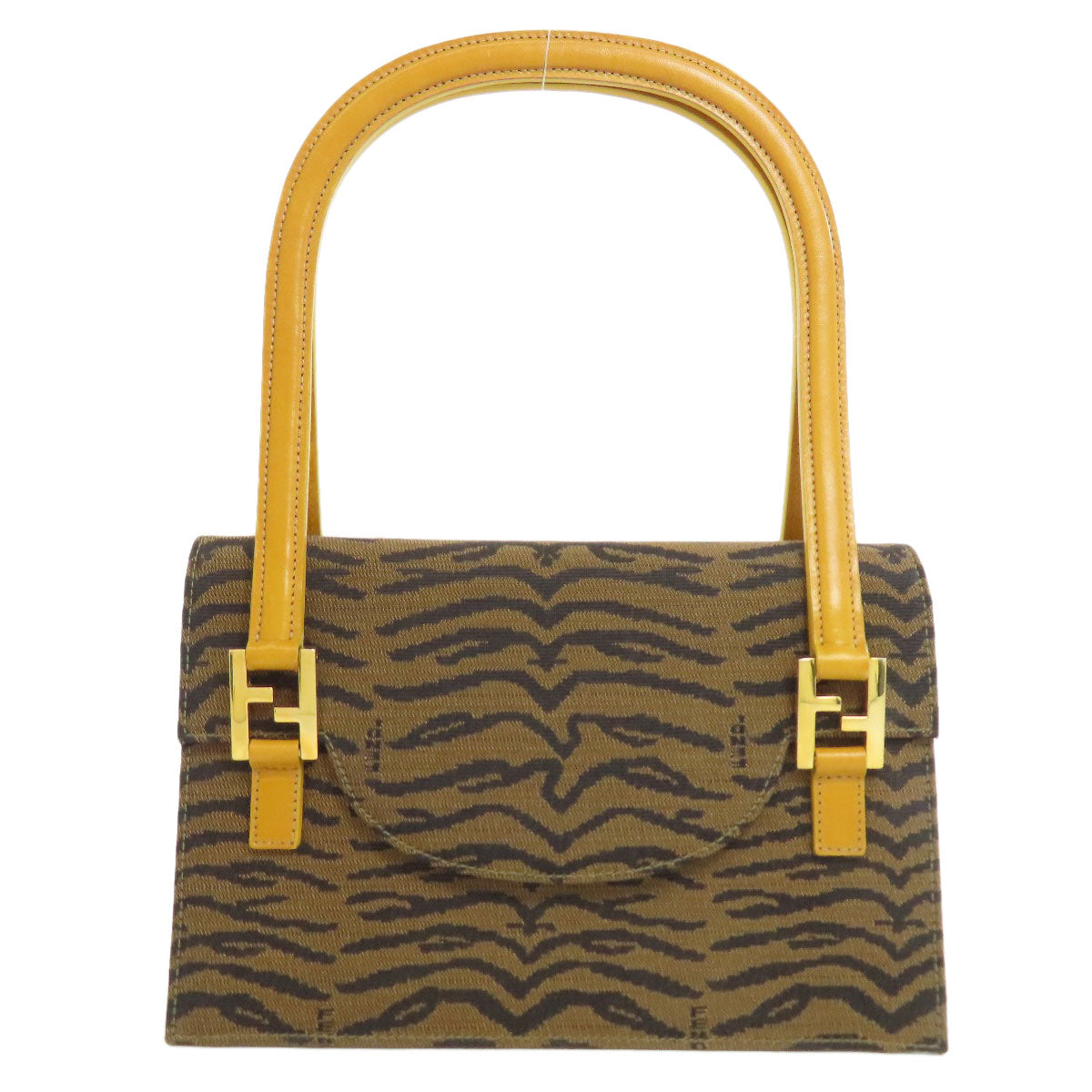 FENDI Tote Bag canvas Brown Jacquard Women Used