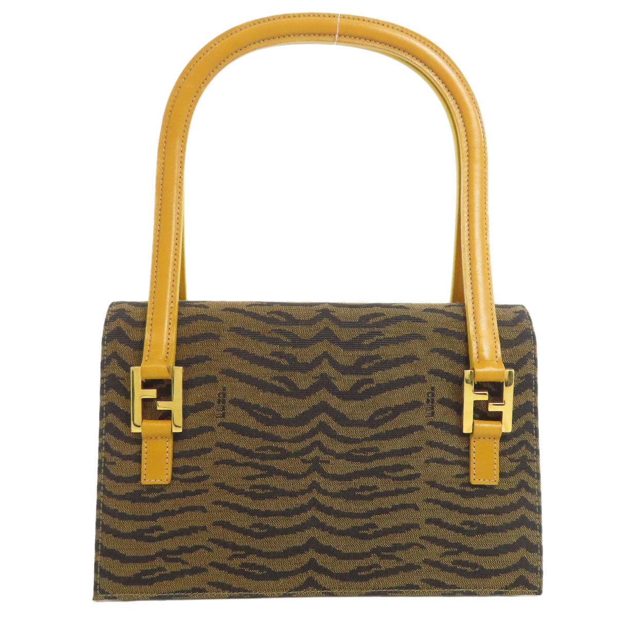 FENDI Tote Bag canvas Brown Jacquard Women Used