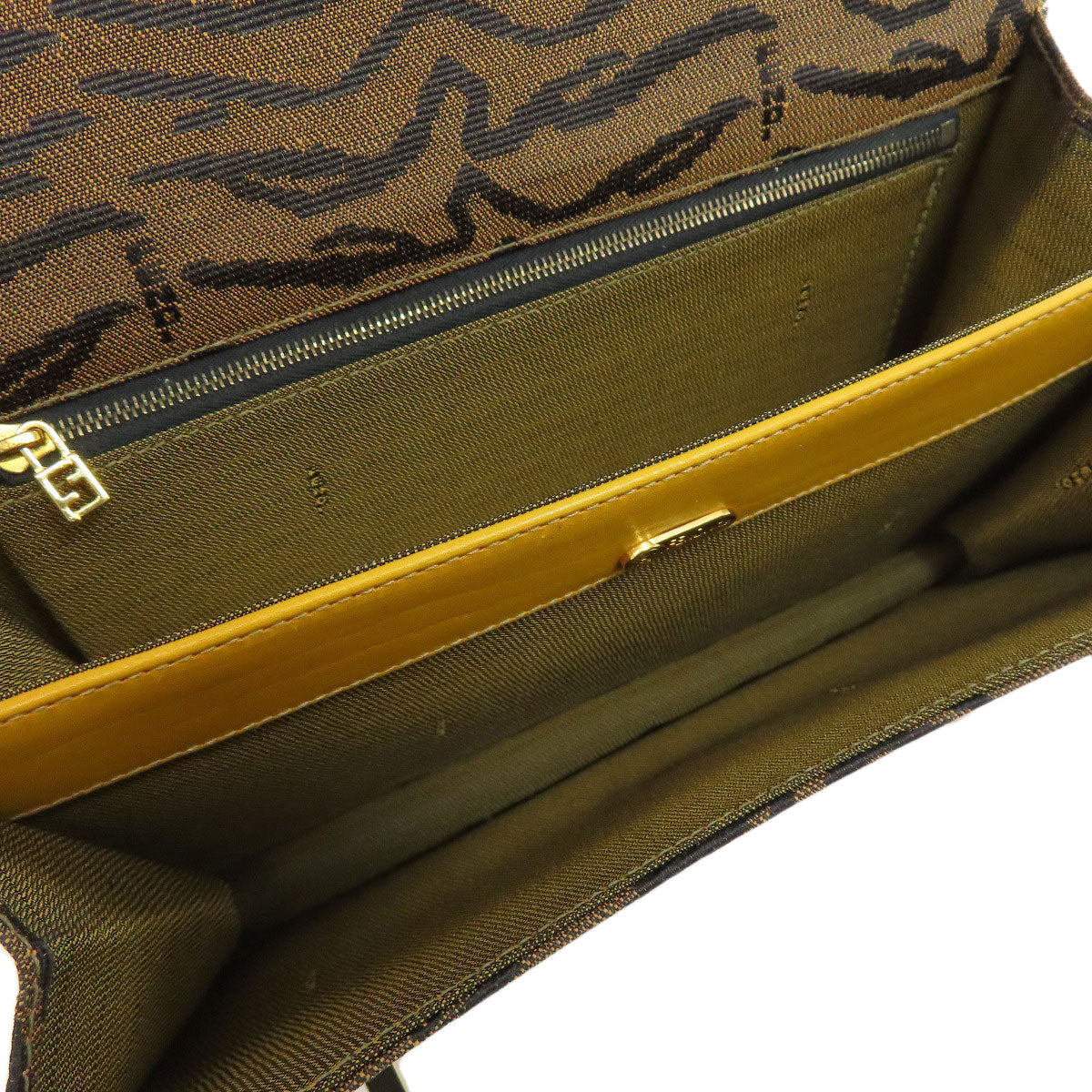 FENDI Tote Bag canvas Brown Jacquard Women Used