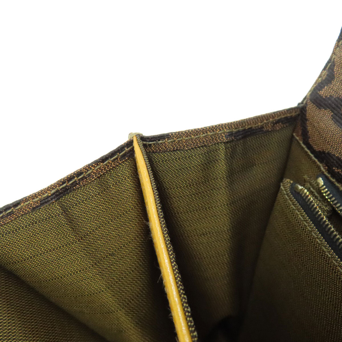 FENDI Tote Bag canvas Brown Jacquard Women Used