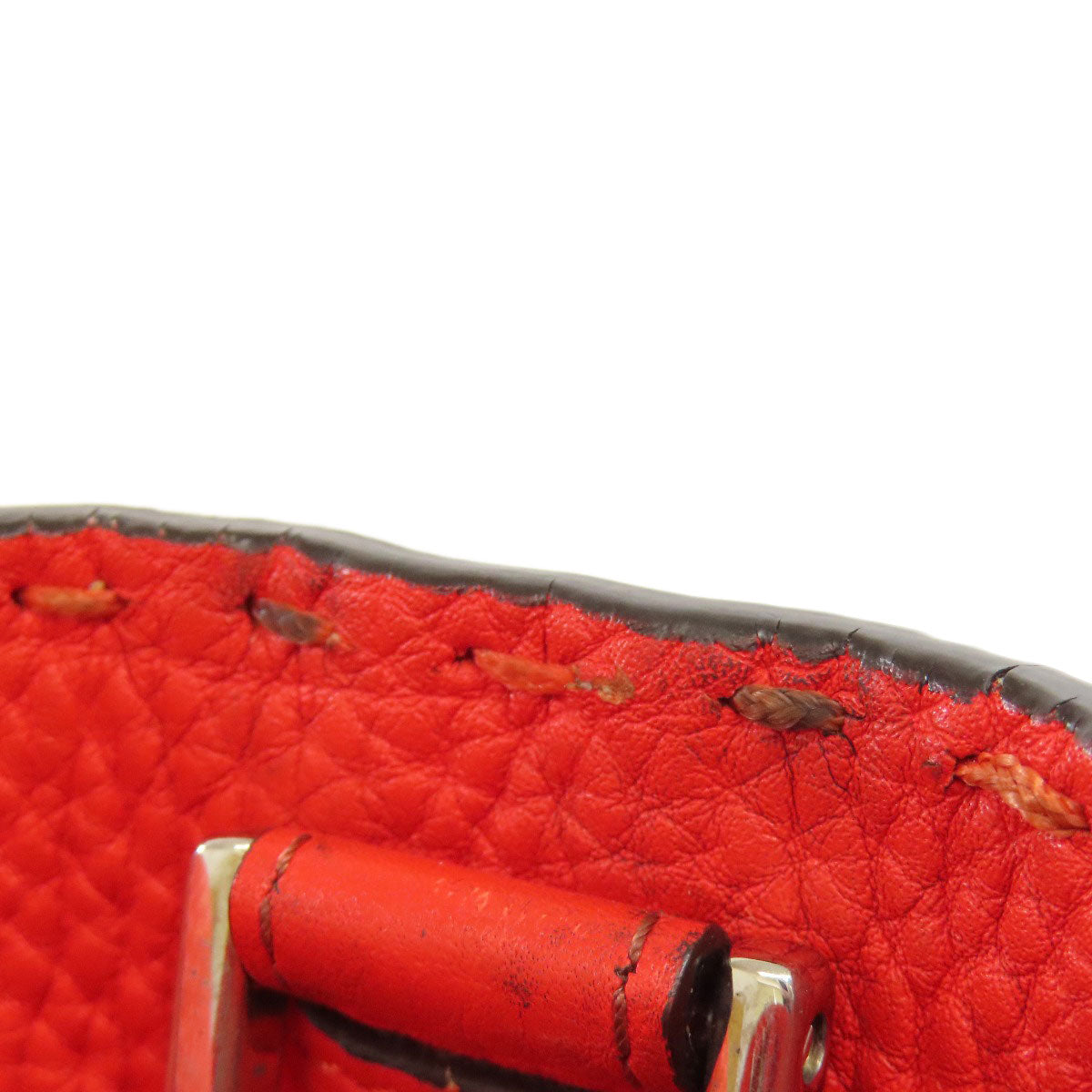 FENDI Handbag Calfskin Red Seleria 2WAY Women Used