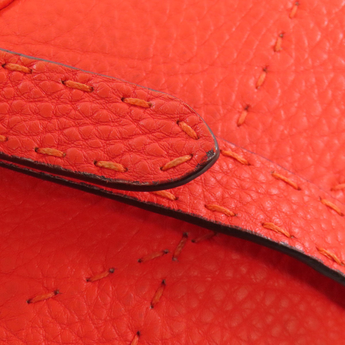 FENDI Handbag Calfskin Red Seleria 2WAY Women Used