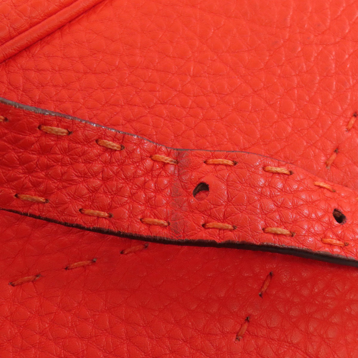 FENDI Handbag Calfskin Red Seleria 2WAY Women Used