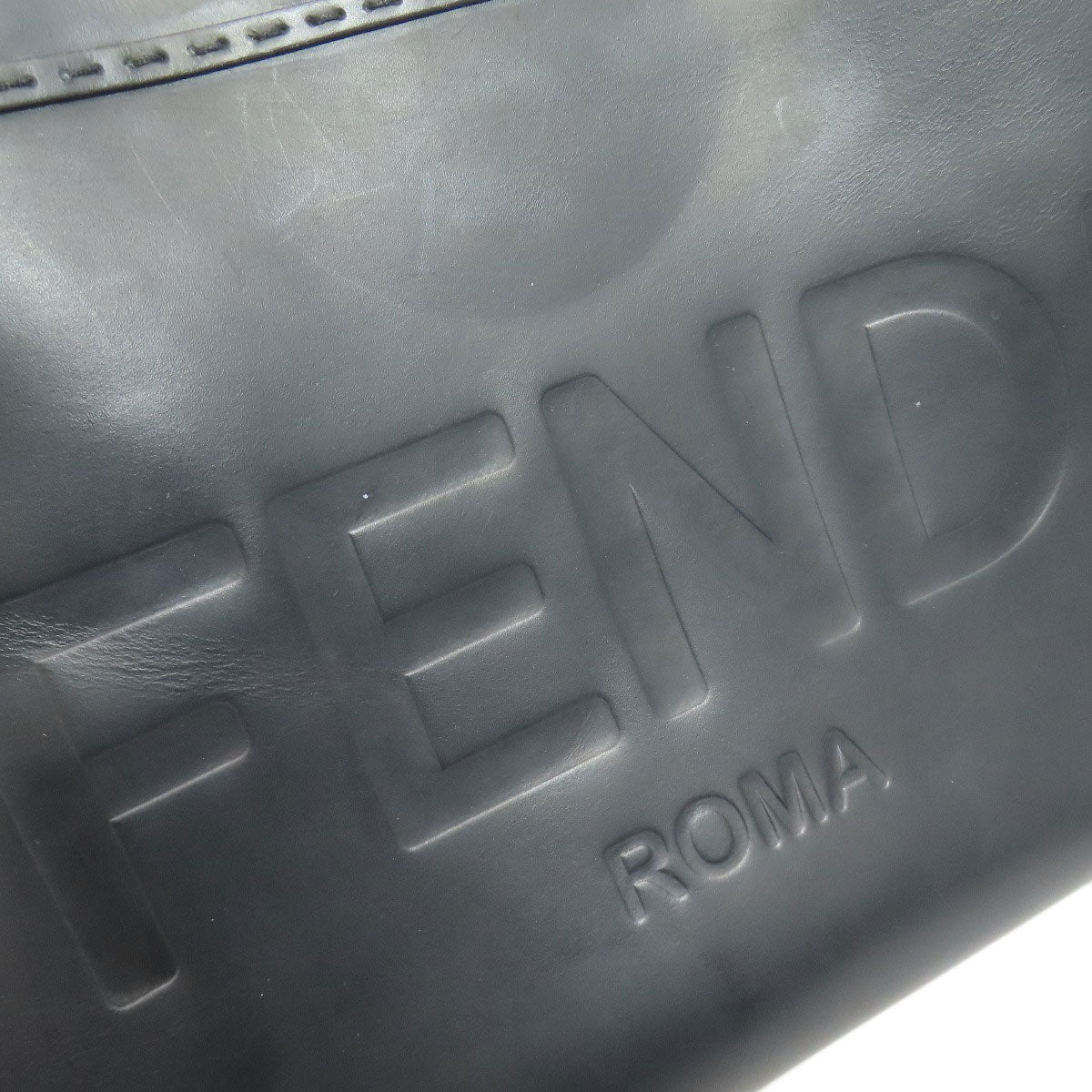 FENDI Handbag Calfskin black Sunshine Medium 2WAY Women Used