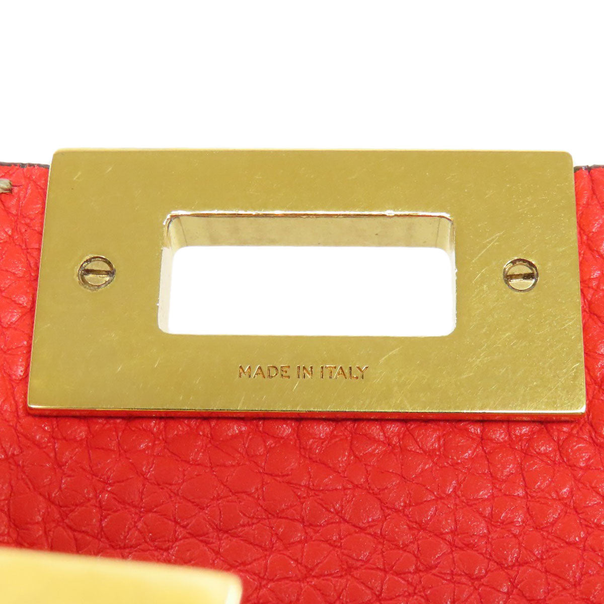 FENDI Handbag Calfskin Brown Peekaboo Essential 2WAY