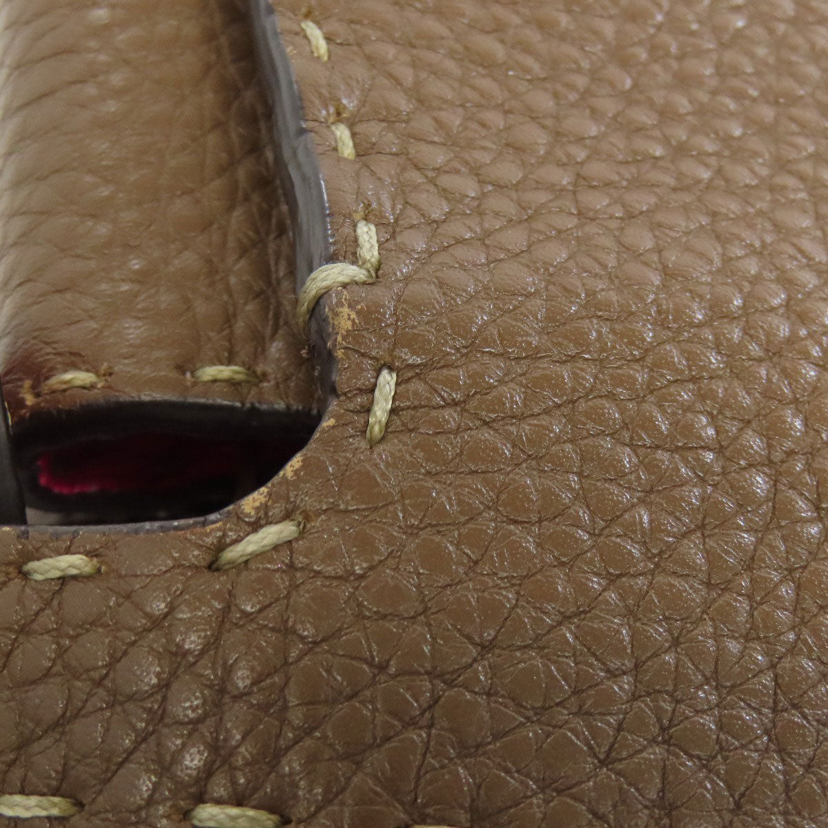 FENDI Handbag Calfskin Brown Peekaboo Essential 2WAY