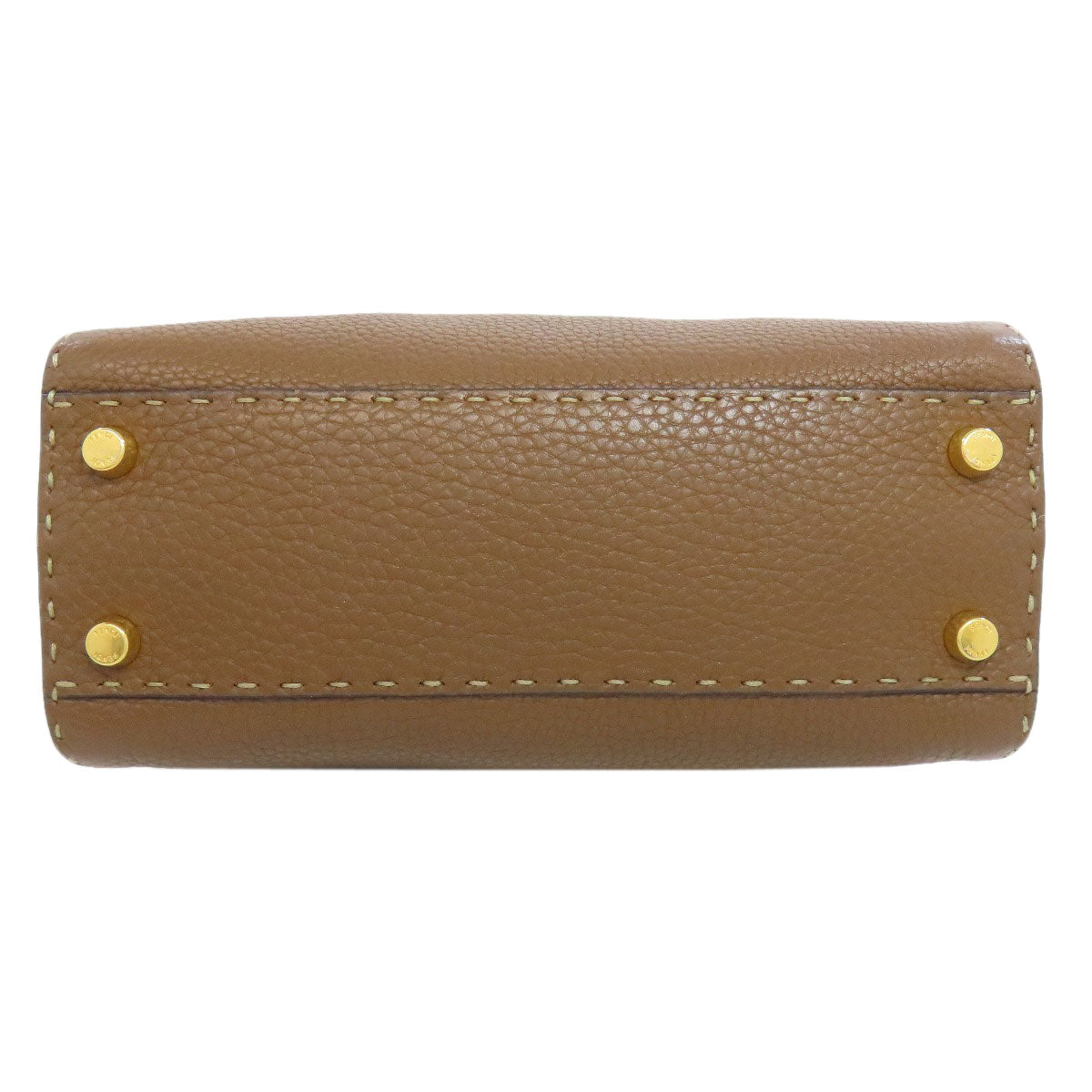 FENDI Handbag Calfskin Brown Peekaboo Essential 2WAY