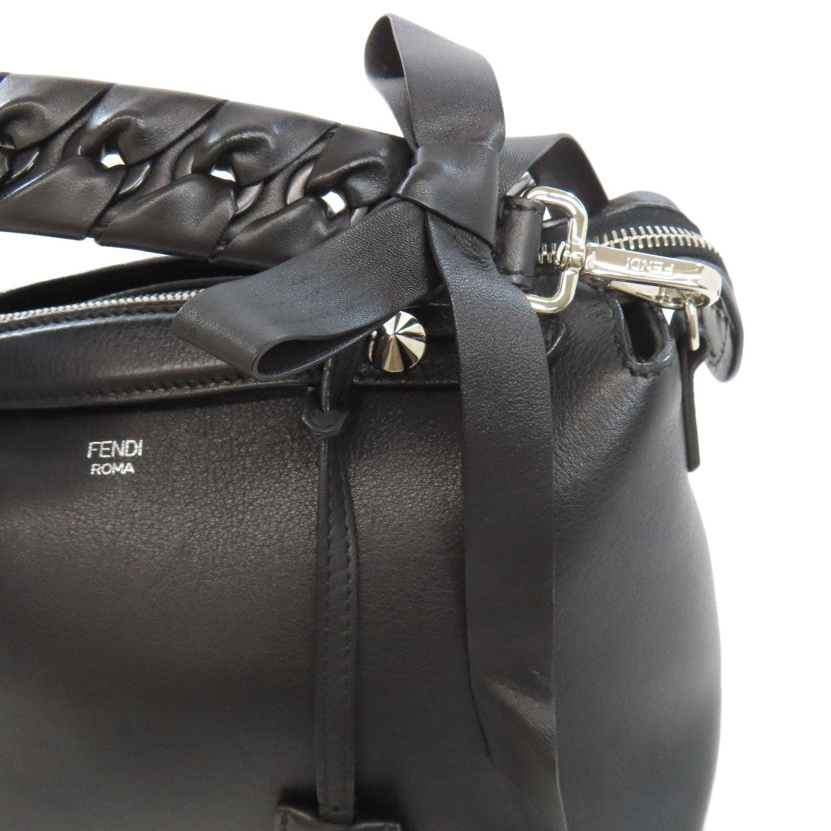 FENDI Handbag Calfskin black By the way Monster 2WAY