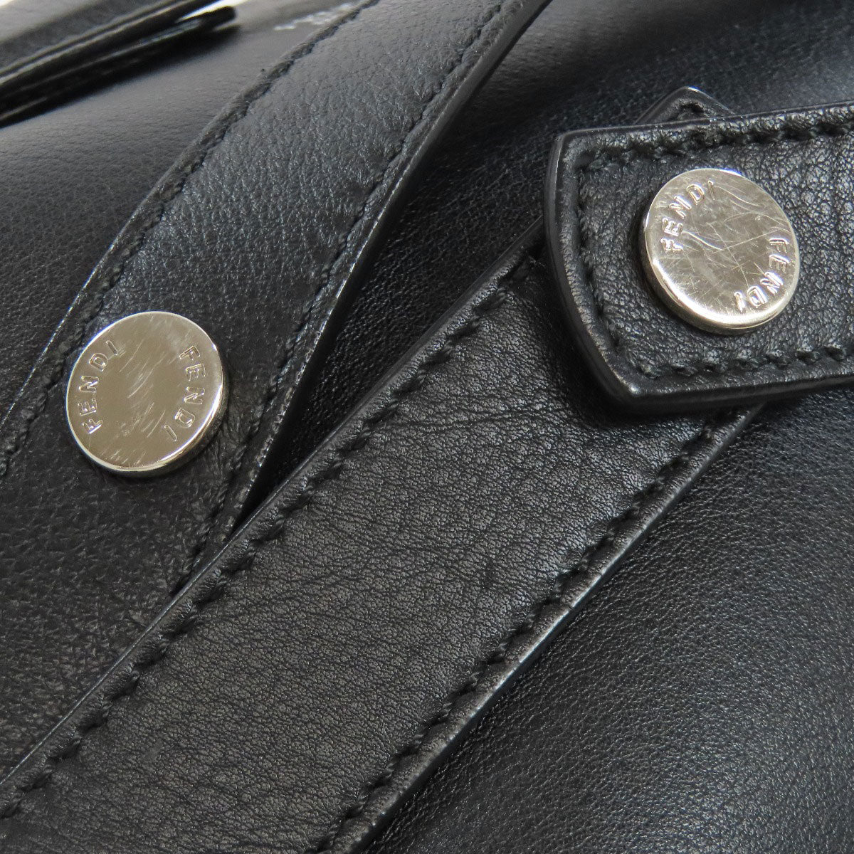 FENDI Handbag Calfskin black By the way Monster 2WAY