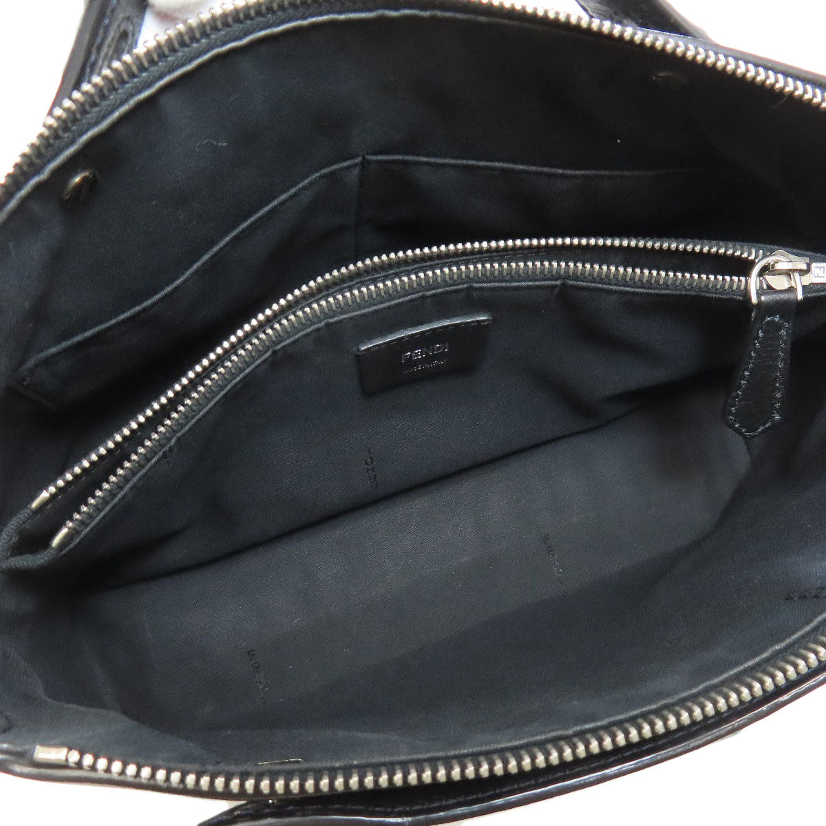 FENDI Handbag Calfskin black By the way Monster 2WAY