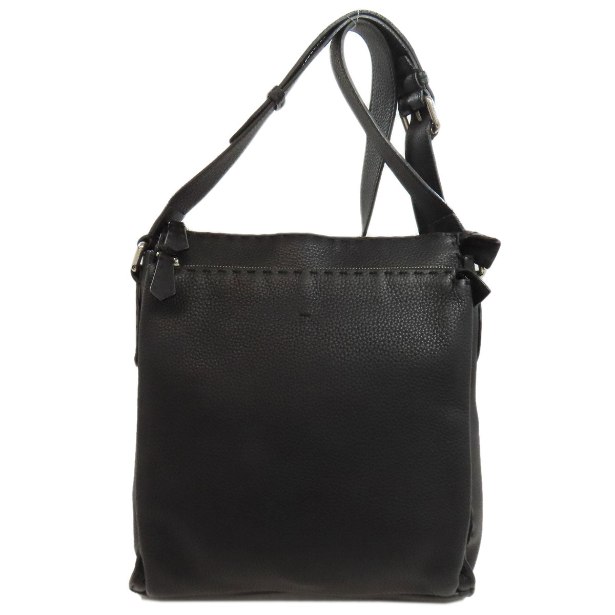 FENDI Shoulder Bag Calfskin black Long Shoulder Selleria