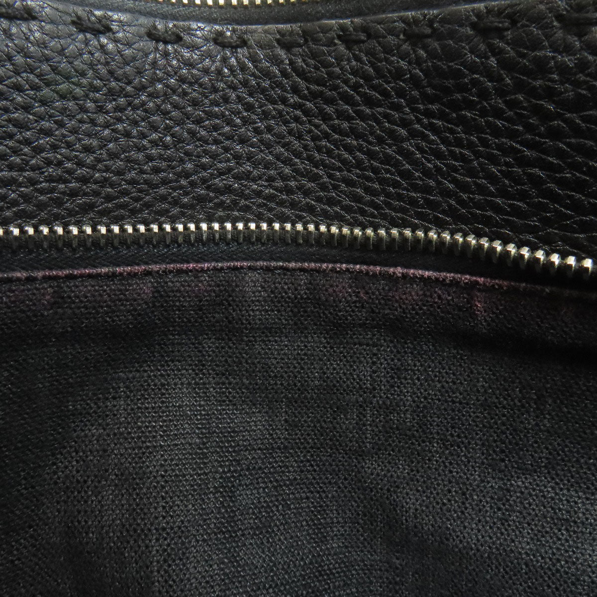 FENDI Shoulder Bag Calfskin black Long Shoulder Selleria
