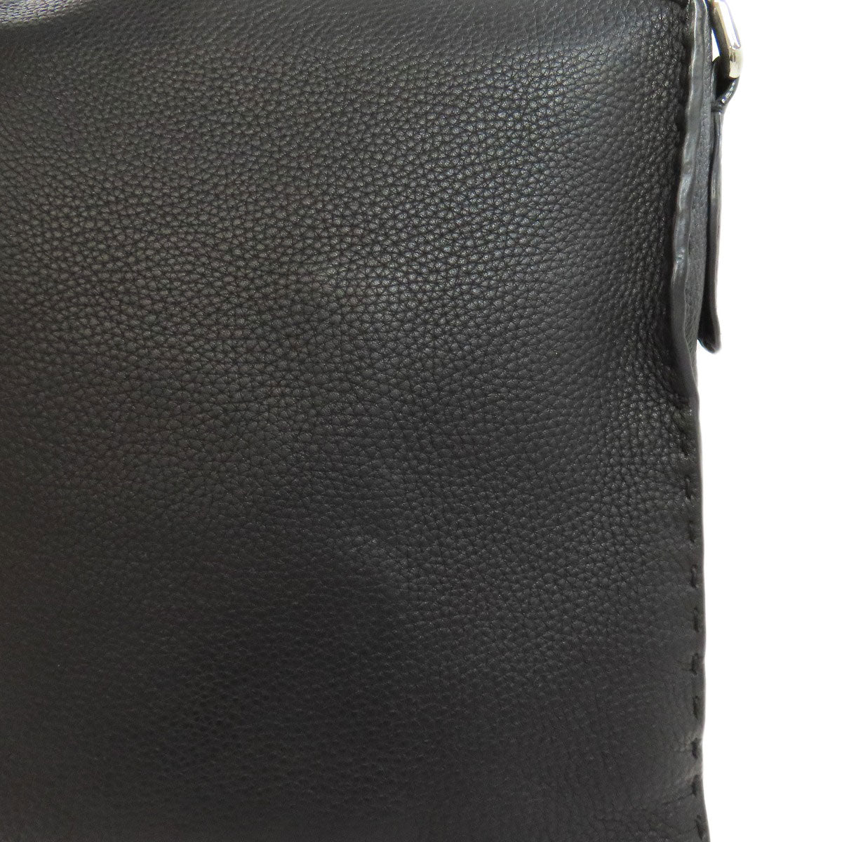 FENDI Shoulder Bag Calfskin black Long Shoulder Selleria
