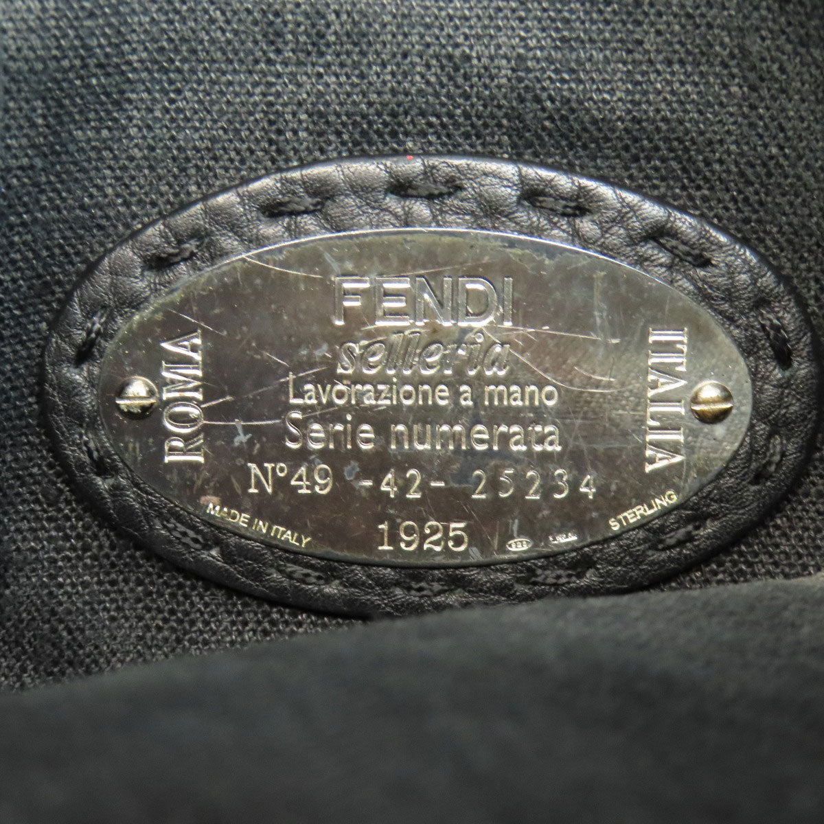 FENDI Shoulder Bag Calfskin black Long Shoulder Selleria