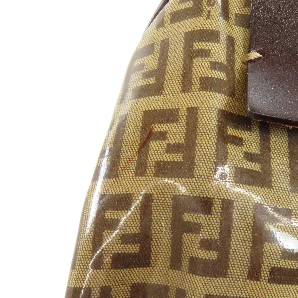 FENDI Tote Bag PVC Brown Zucca Pattern