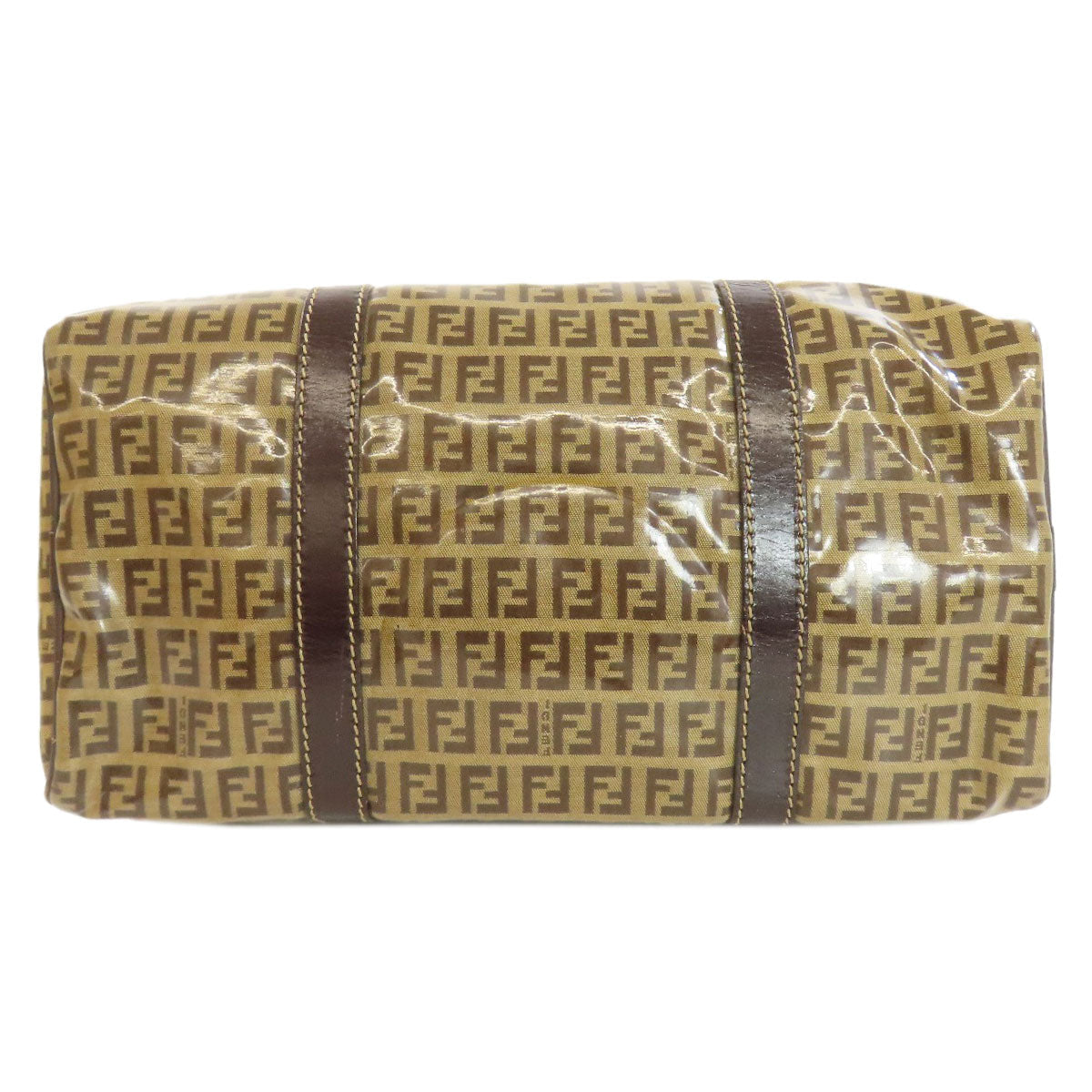 FENDI Tote Bag PVC Brown Zucca Pattern