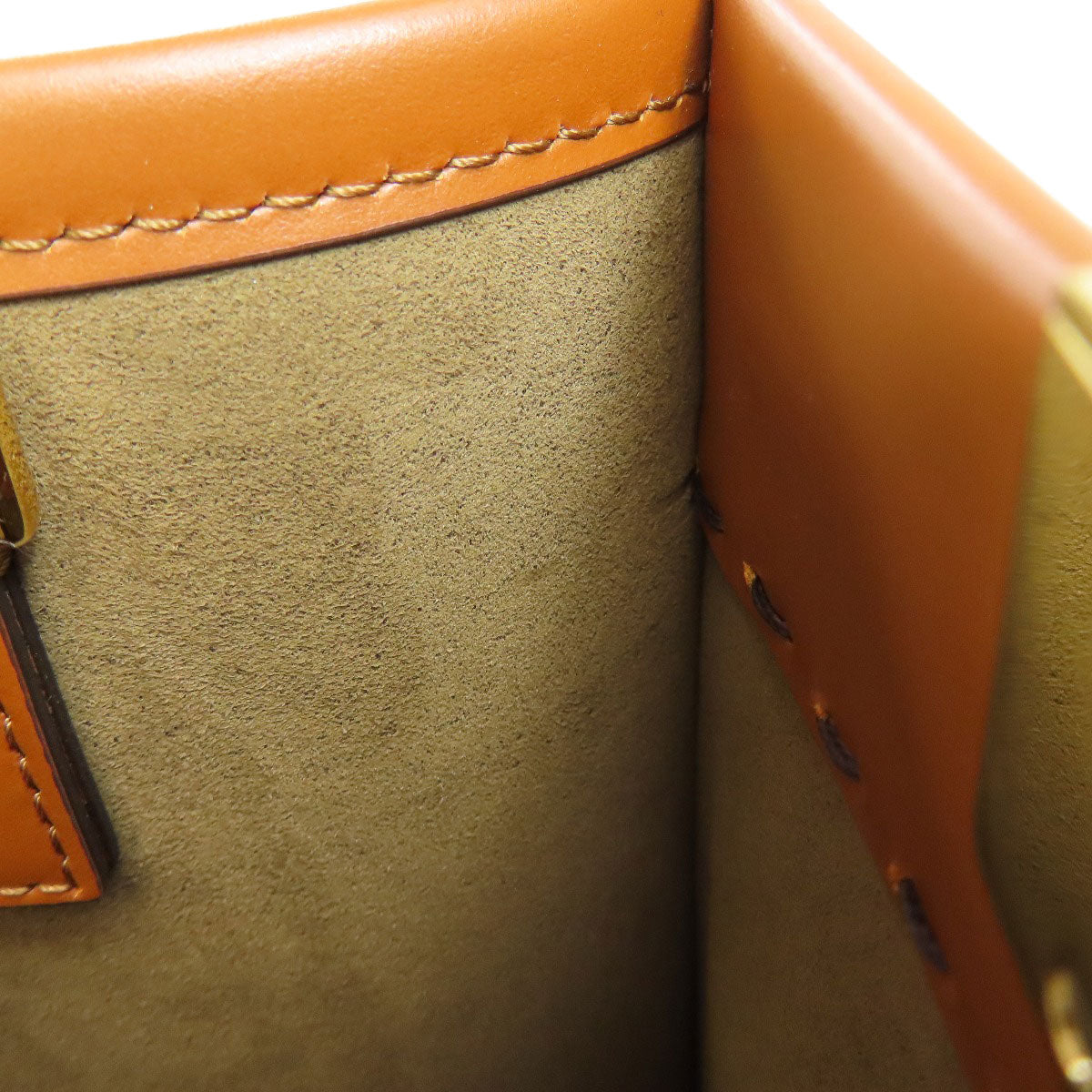 FENDI Handbag Calfskin Brown Sunshine Small
