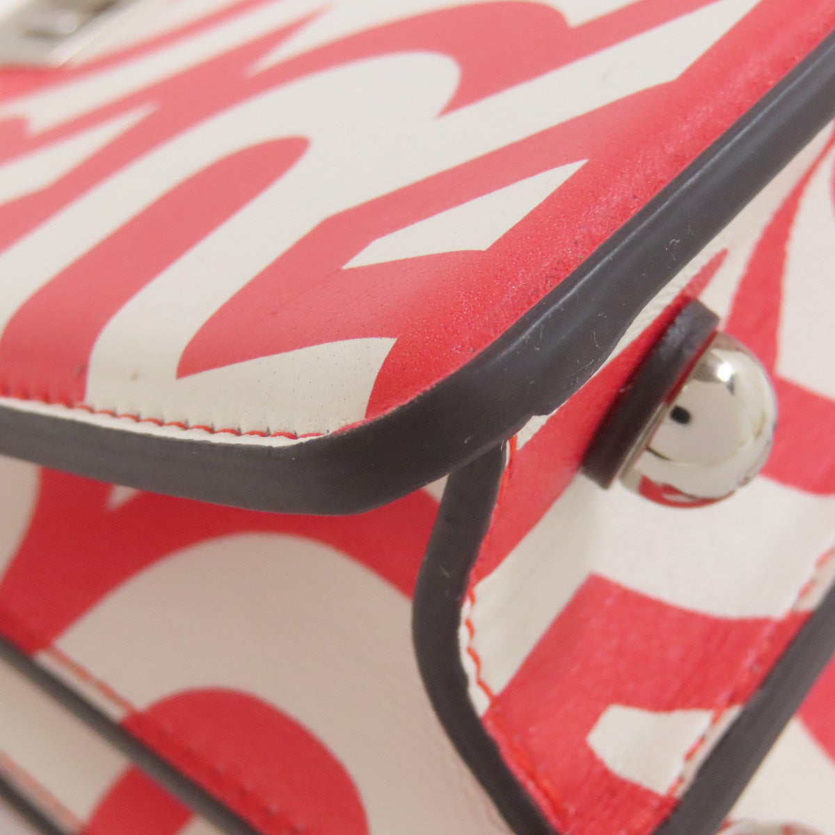 FENDI Handbag Calfskin Red Marc Jacobs collaboration Peekaboo I See You 2WAY