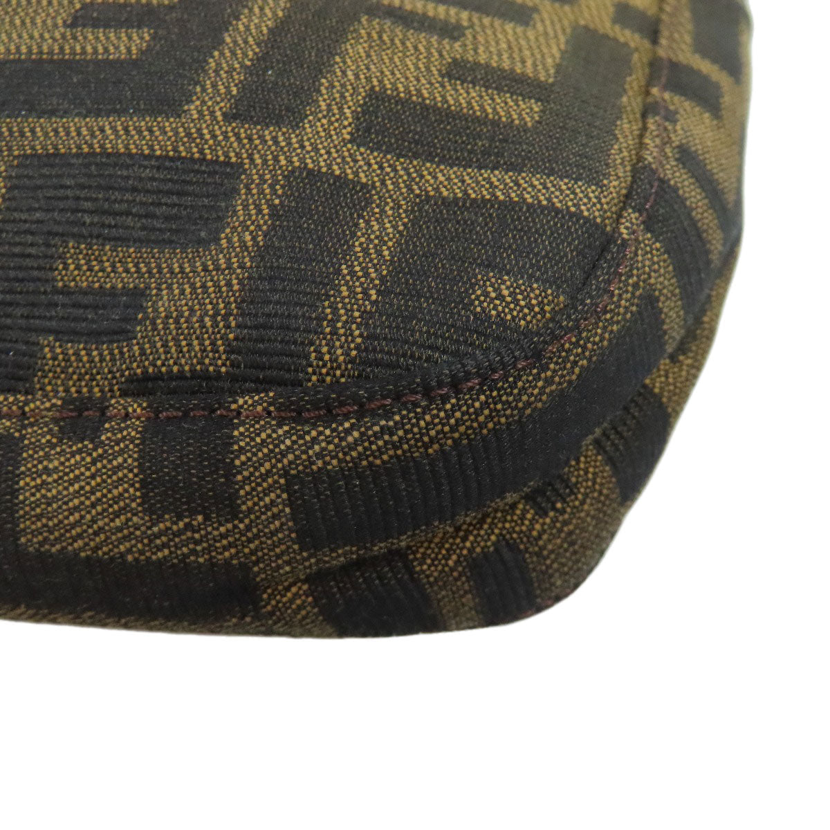 FENDI Shoulder Bag canvas Brown Zucca Pattern