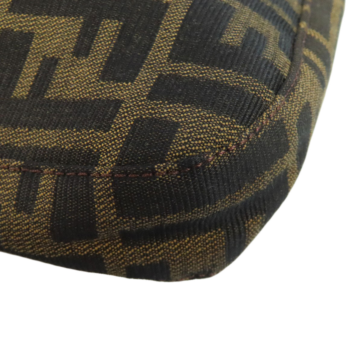 FENDI Shoulder Bag canvas Brown Zucca Pattern