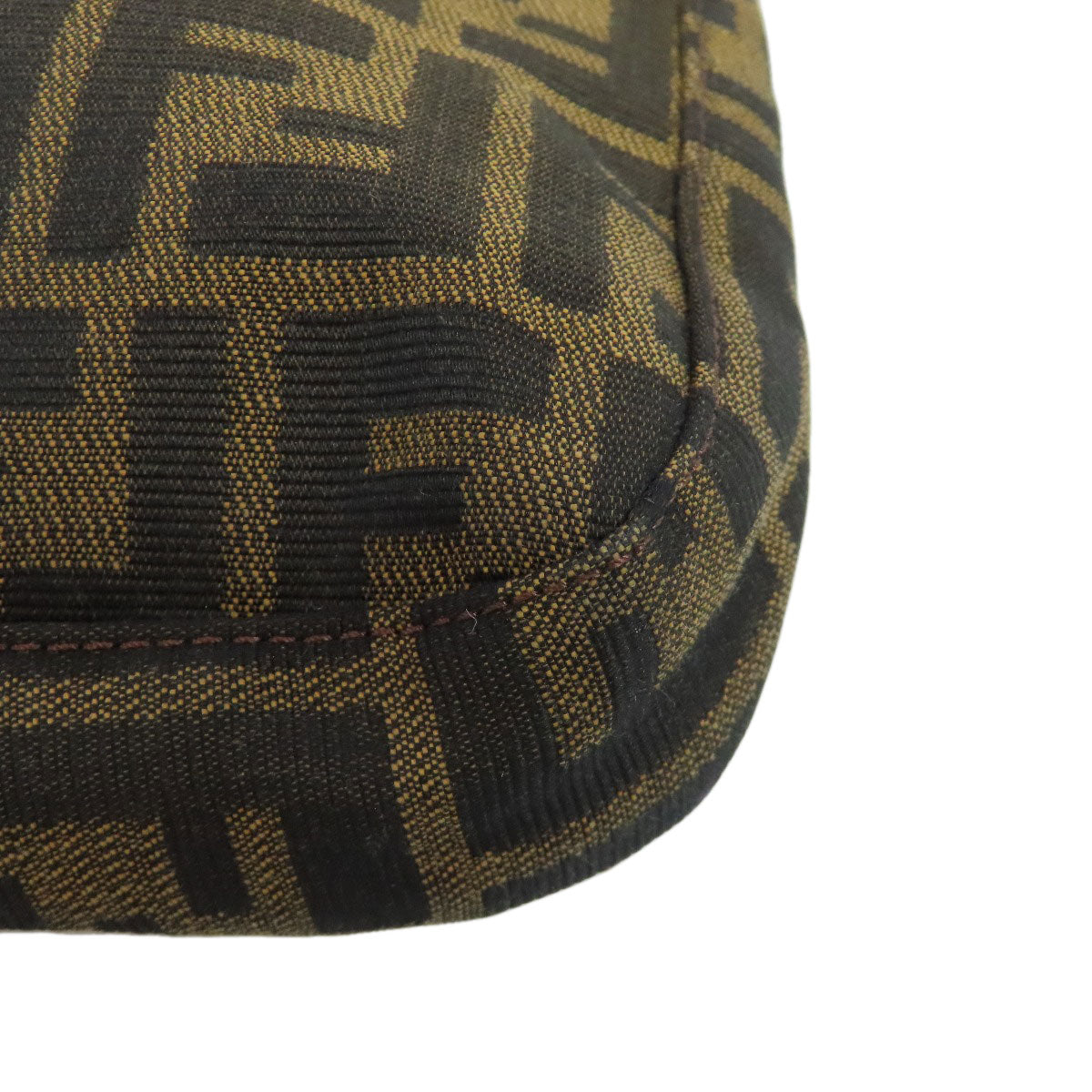 FENDI Shoulder Bag canvas Brown Zucca Pattern