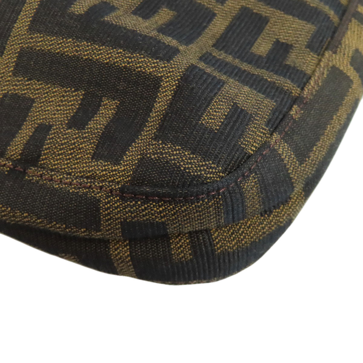 FENDI Shoulder Bag canvas Brown Zucca Pattern