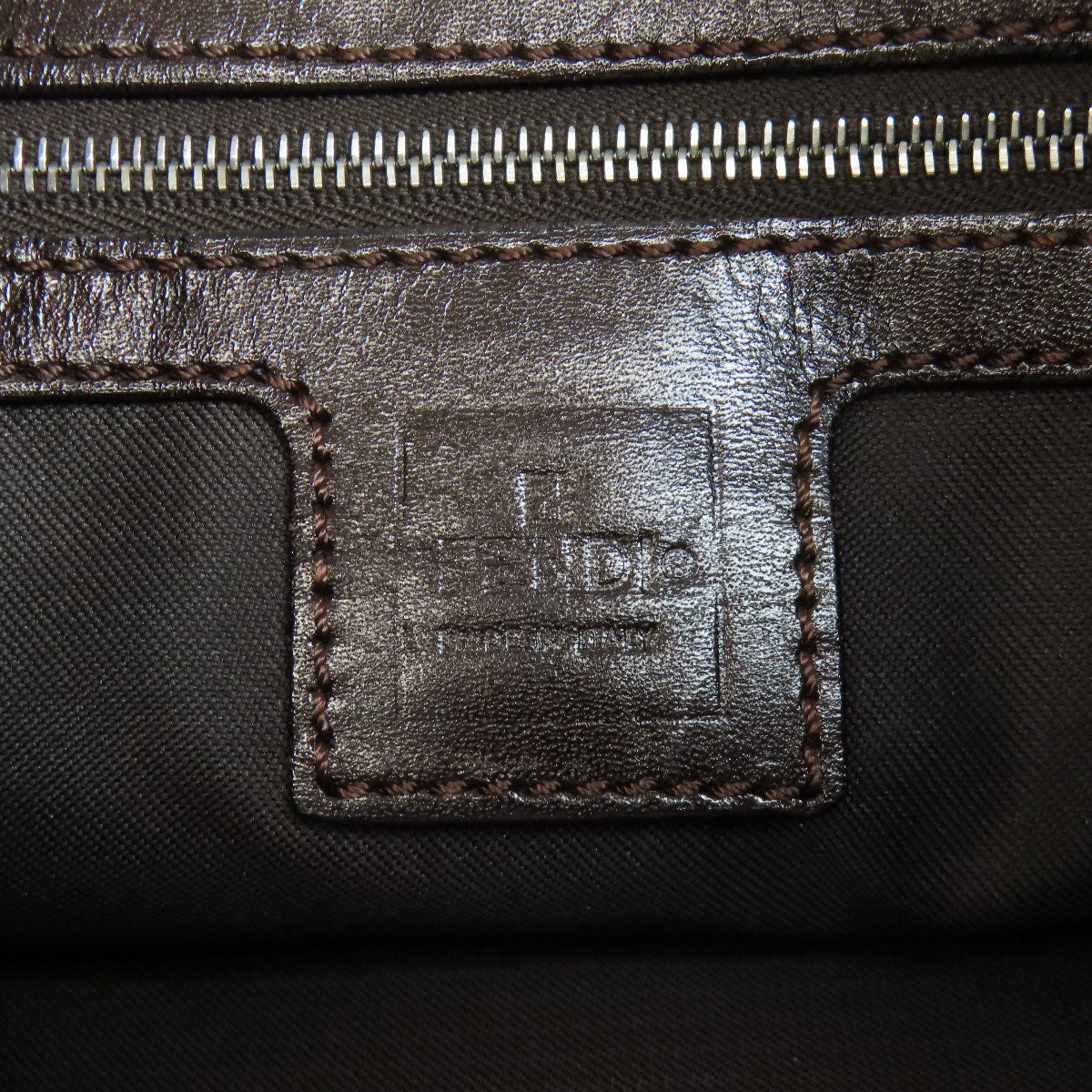 FENDI Shoulder Bag canvas Brown Zucca Pattern