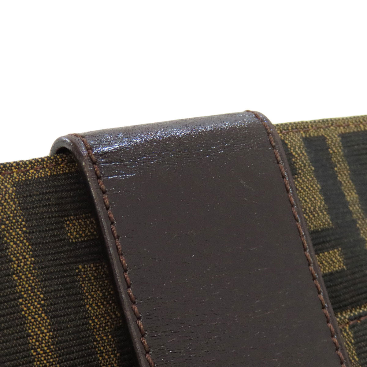 FENDI Shoulder Bag canvas Brown Zucca Pattern