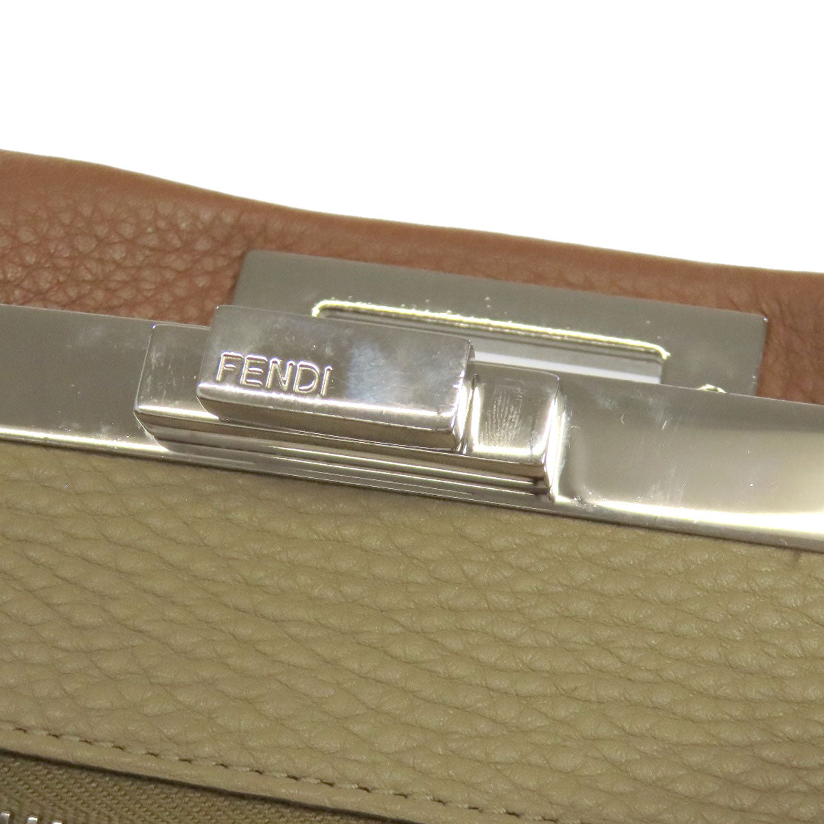 FENDI Handbag leather Brown Peekaboo Celeria 2WAY