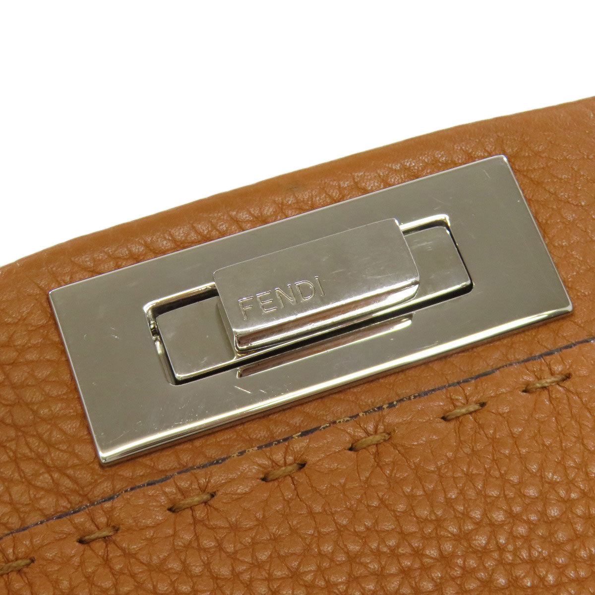 FENDI Handbag leather Brown Peekaboo Celeria 2WAY