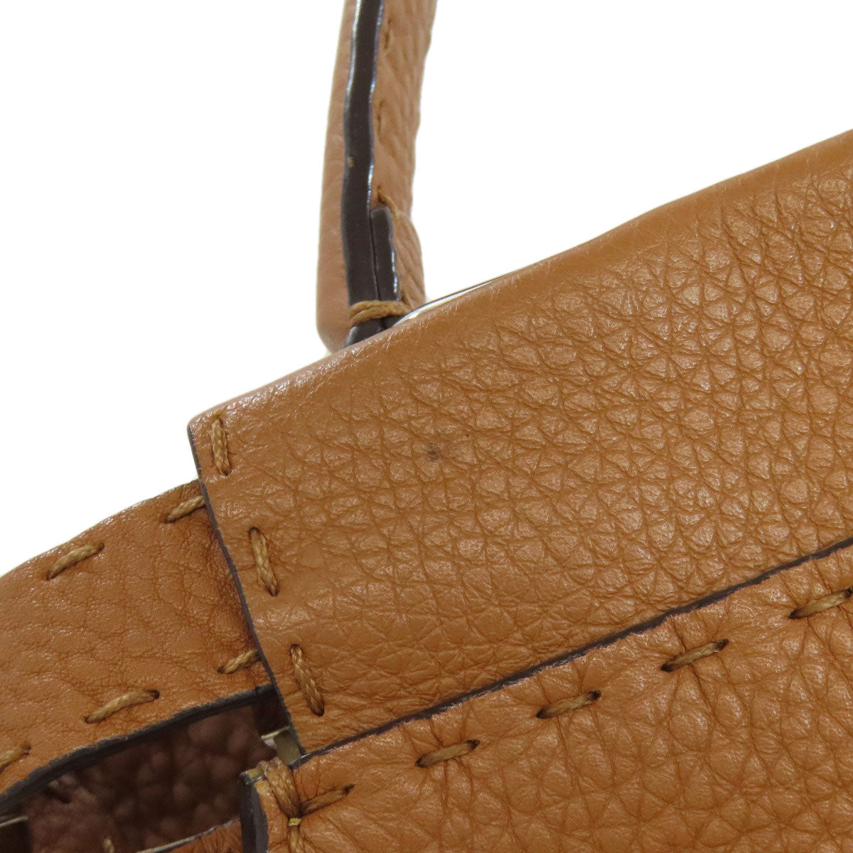 FENDI Handbag leather Brown Peekaboo Celeria 2WAY