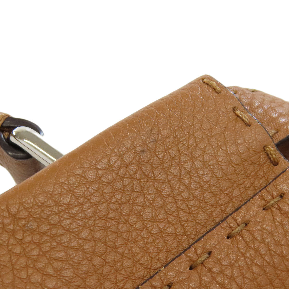 FENDI Handbag leather Brown Peekaboo Celeria 2WAY