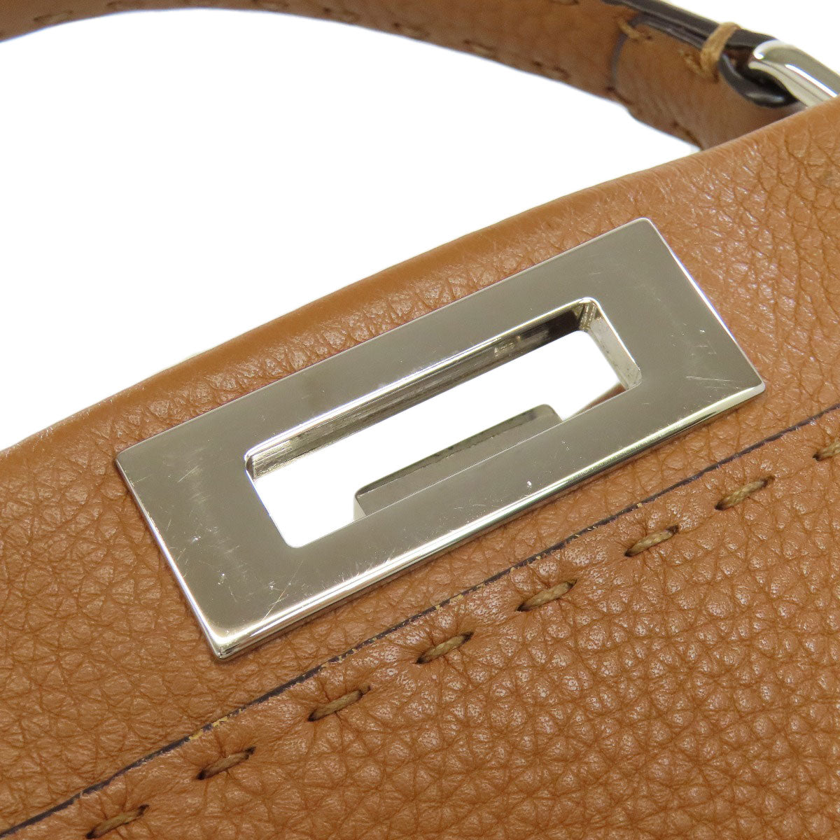 FENDI Handbag leather Brown Peekaboo Celeria 2WAY