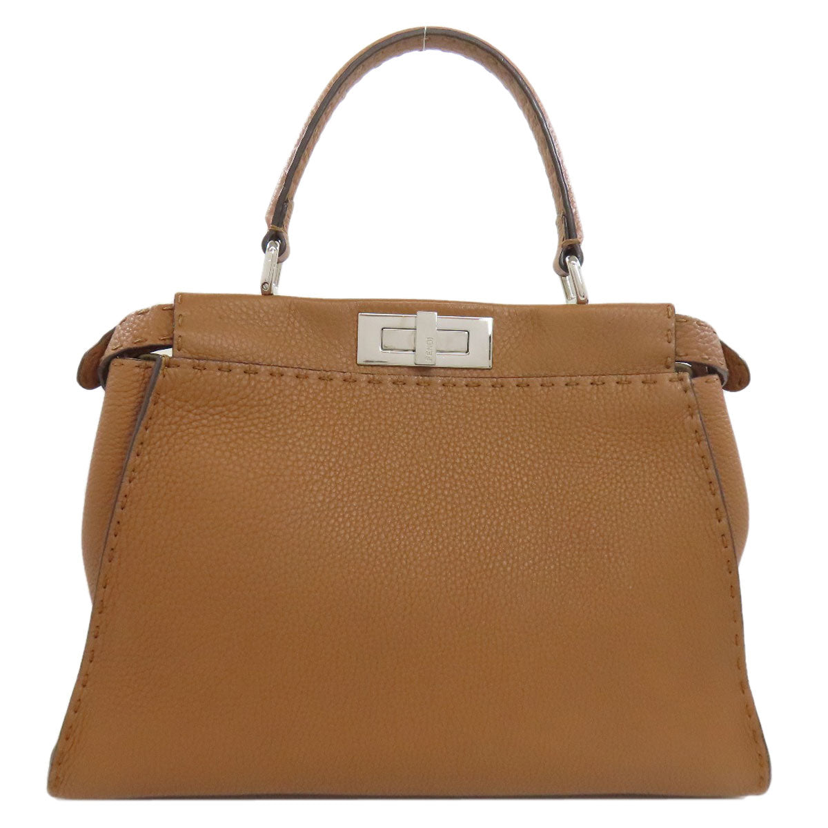 FENDI Handbag leather Brown Peekaboo Celeria 2WAY