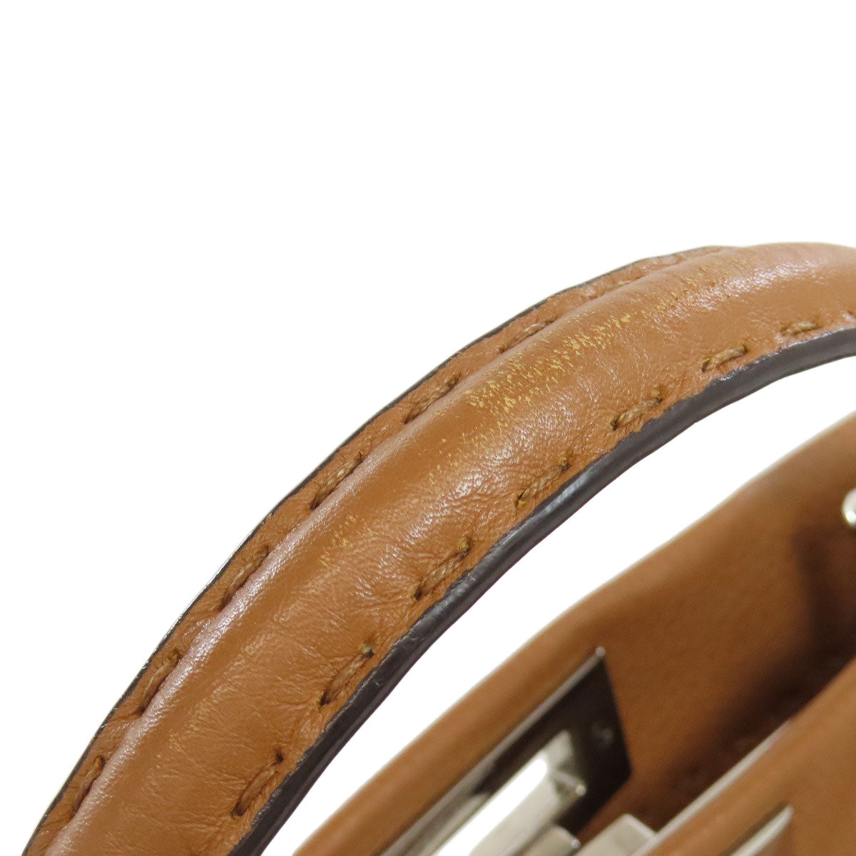 FENDI Handbag leather Brown Peekaboo Celeria 2WAY